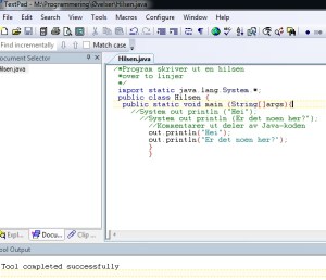 Min første Java programmering
