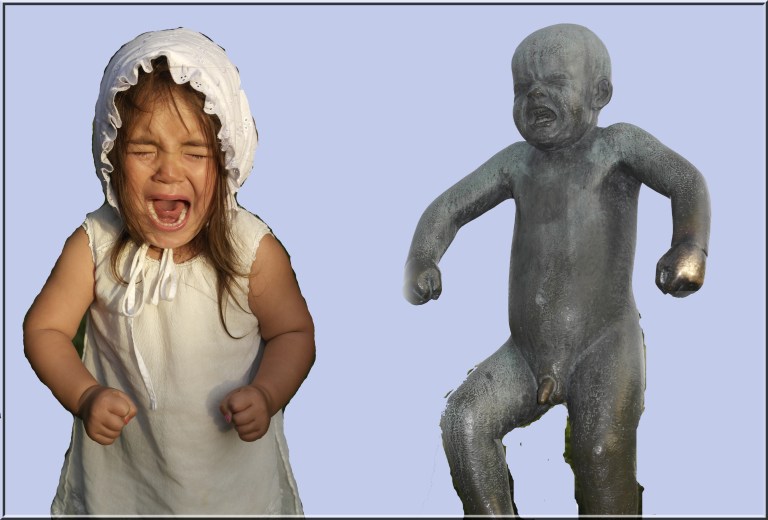 En tur i Frognerparken skaper tydelig engasjement hos min lille datter.