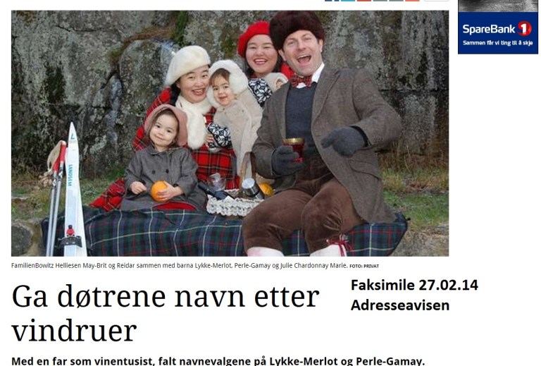 En hyggelig artikkel om hvorfor vi valgte de navn vi valgte til våre barn