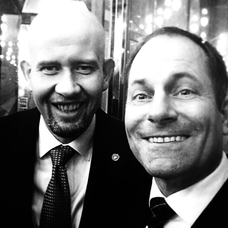 Så var jeg på heistur med olje- og energiminister Tord Lien. Vi oppførte oss pent selv om det ble en litt sen aften. 