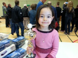 Vant 1. premie i sjakkonkurransen i Kongsvinger. Det var stas.